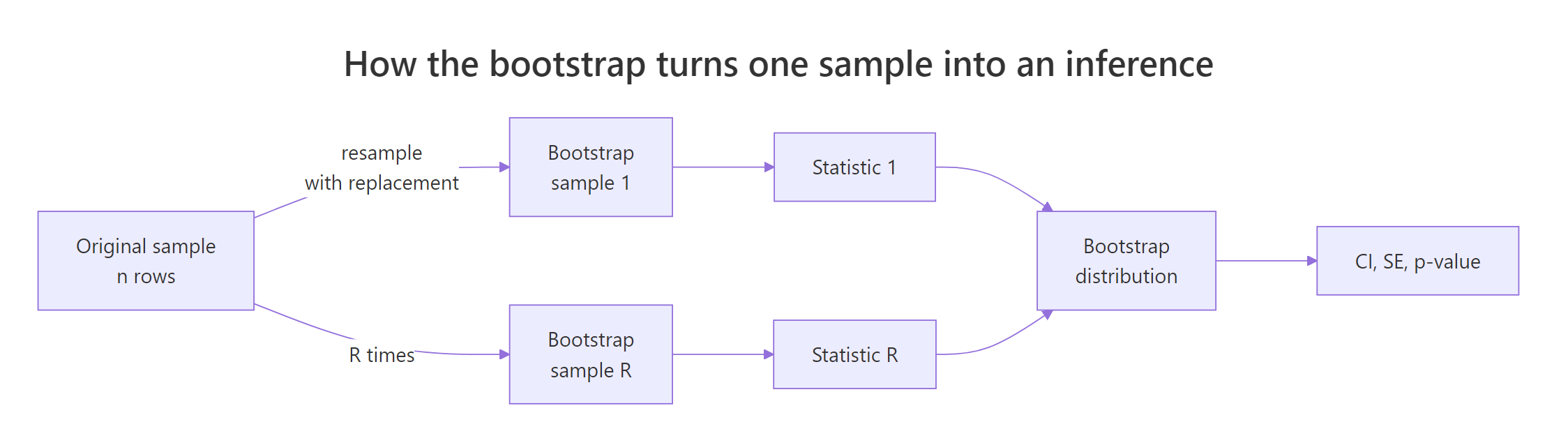 How the bootstrap turns one sample into an inference
