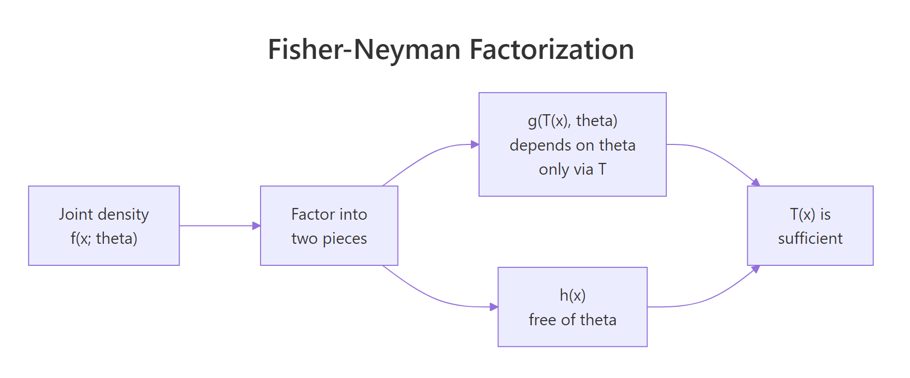 Fisher-Neyman factorization flow